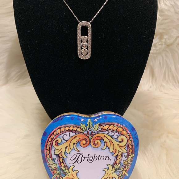 Beautiful Brighton Sliding Hearts Necklace 16" with 2" Extender - Picture 3 of 5